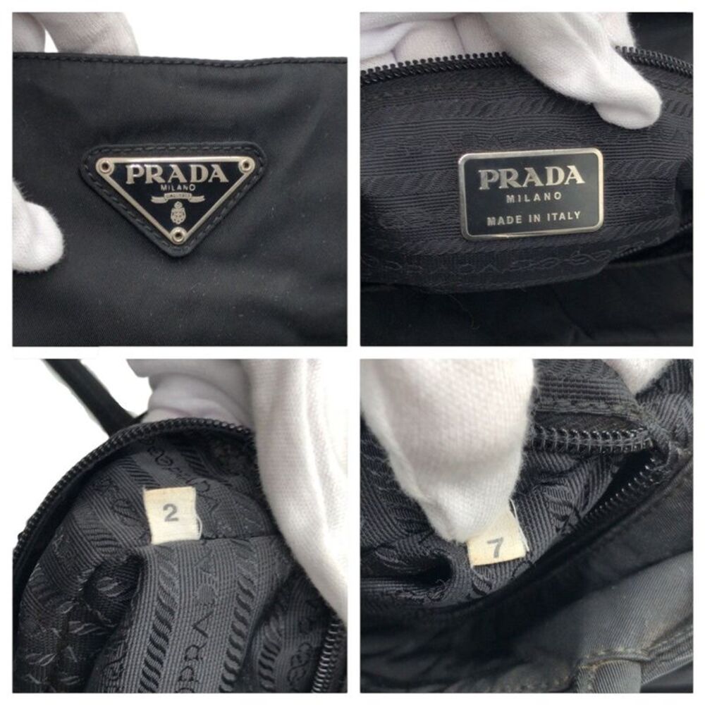 Prada Nylon Tessuto Triangle Logo Tote Bag - Picture 6 of 10
